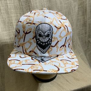 Black eagle white gold skull black eagle adjustable cap